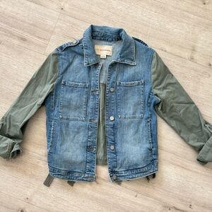 Anthropologie Pilcro & The Letterpress Green Denim Jacket | Size S
